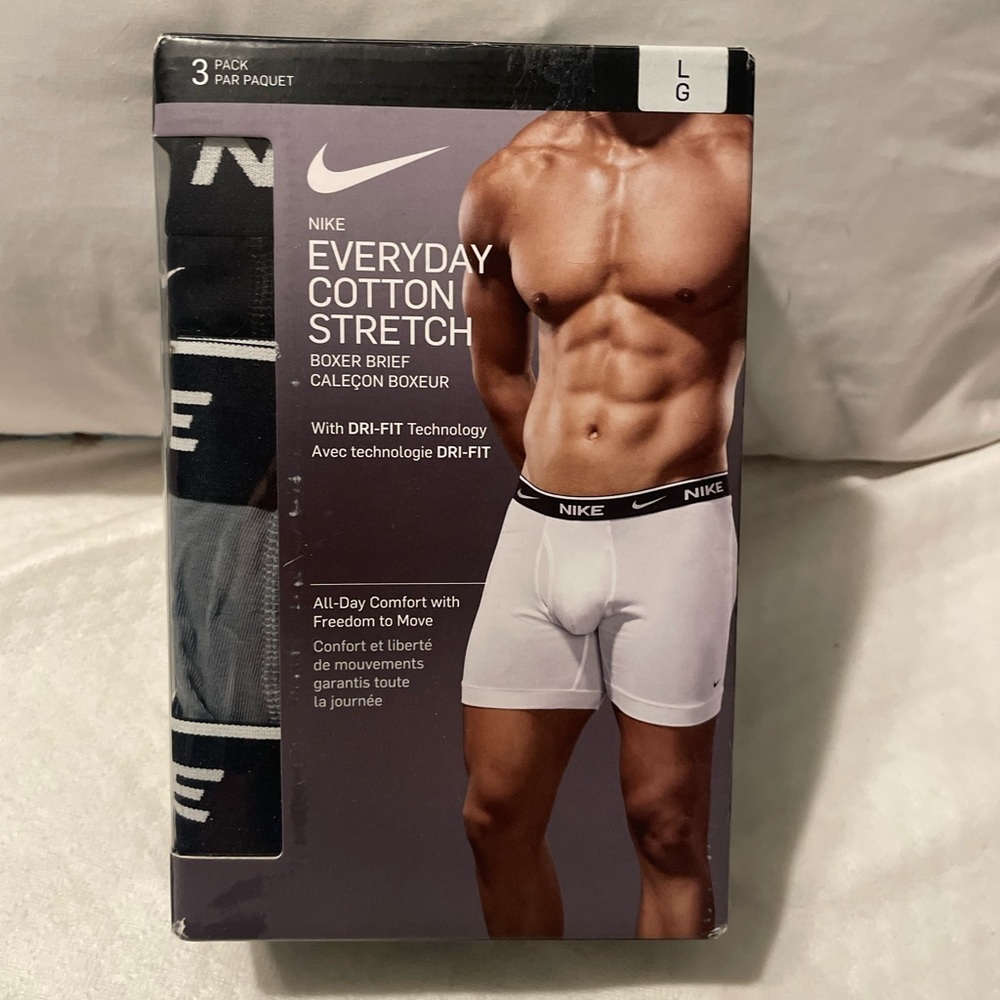 Nike everyday 3 pack cotton stretch boxer briefs Size L